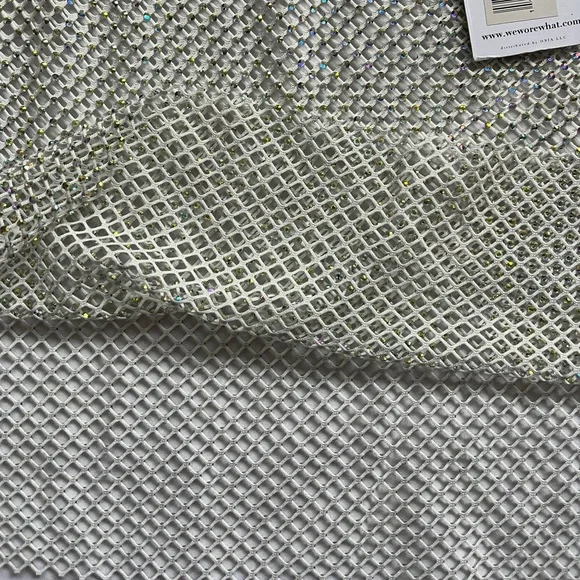NWT WeWoreWhat Crystal Mesh Camo in White - Picture 6 of 6